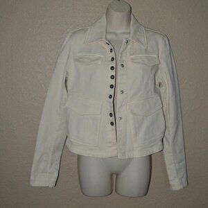 Sz XS No21 No 21 Cream Denim Cropped Jacket